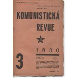 Komunistická revue, ročník VI., číslo 3/1930 (komunistická literatura)