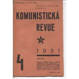 Komunistická revue, ročník VI., číslo 4/1931 (komunistická literatura)