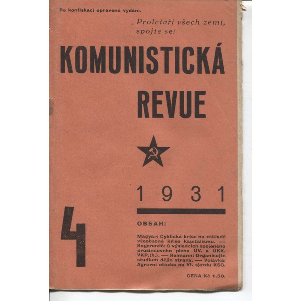 Komunistická revue, ročník VI., číslo 4/1931 (komunistická literatura)