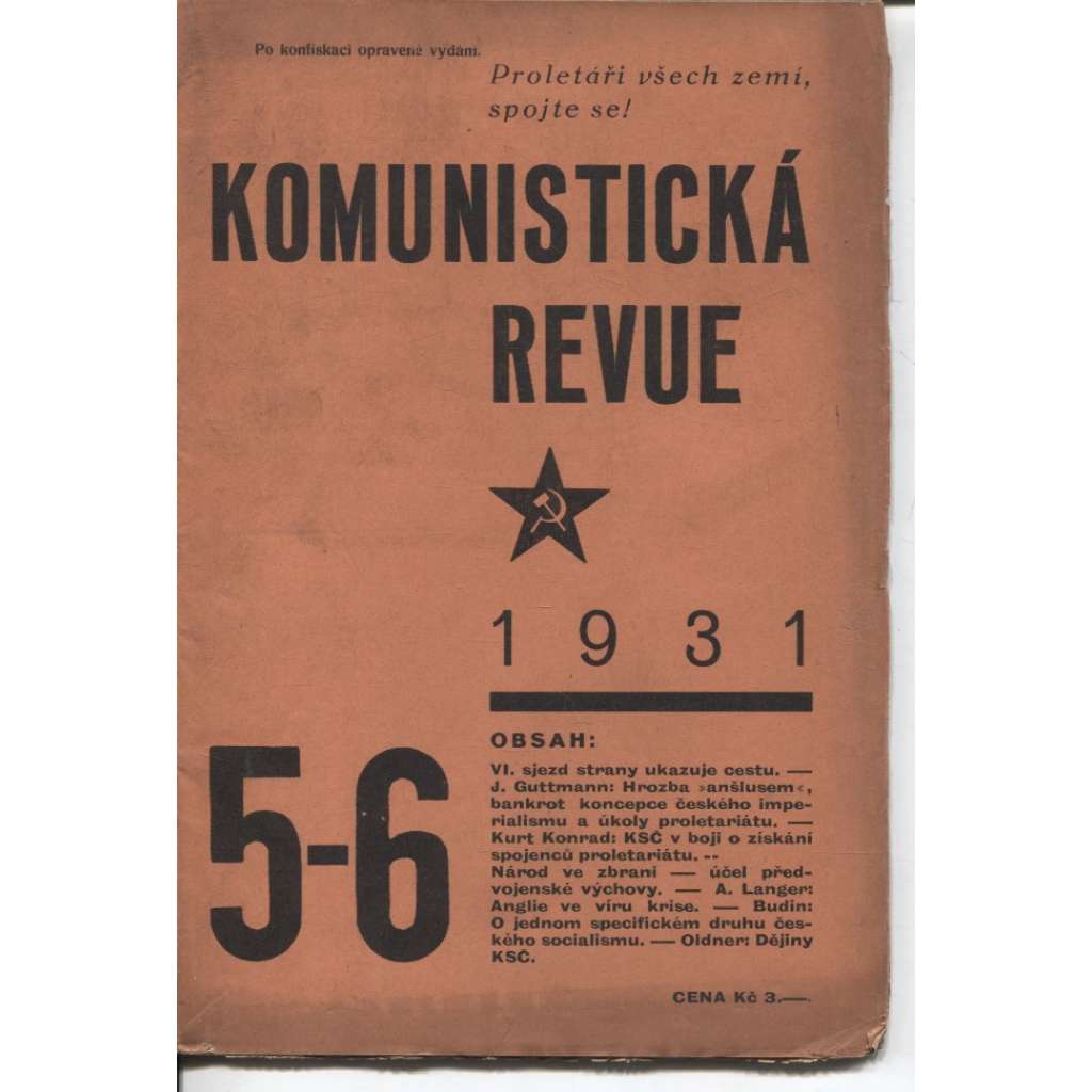 Komunistická revue, ročník VI., číslo 5-6/1931 (komunistická literatura)