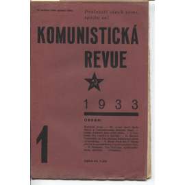 Komunistická revue, ročník VIII., číslo 1/1933 (komunistická literatura)