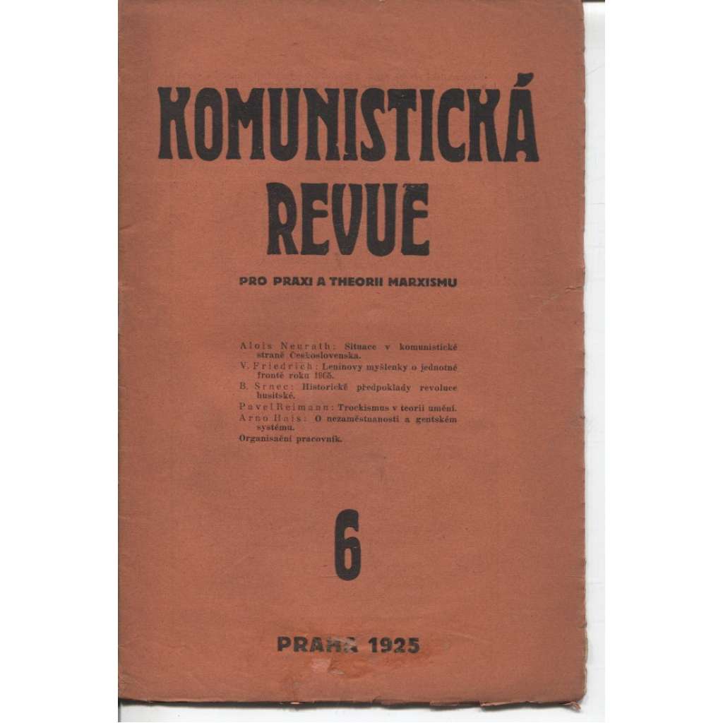 Komunistická revue, ročník II., číslo 6/1925 (komunistická literatura)