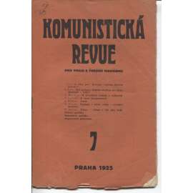 Komunistická revue, ročník II., číslo 7/1925 (komunistická literatura)