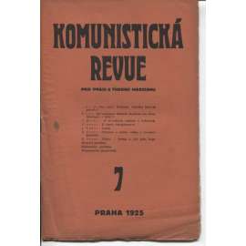 Komunistická revue, ročník II., číslo 7/1925 (komunistická literatura)