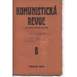 Komunistická revue, ročník II., číslo 8/1925 (komunistická literatura)