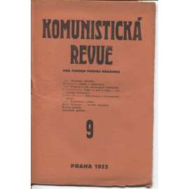 Komunistická revue, ročník II., číslo 9/1925 (komunistická literatura)