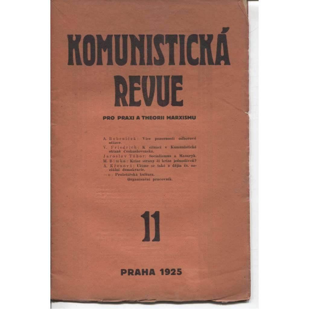 Komunistická revue, ročník II., číslo 11/1925 (komunistická literatura)