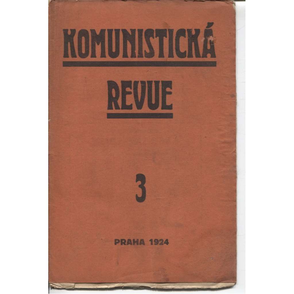 Komunistická revue, ročník I., číslo 3/1924 (komunistická literatura)