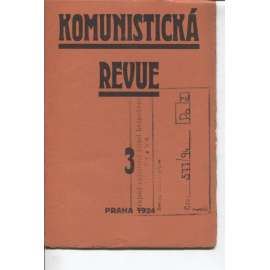 Komunistická revue, ročník I., číslo 3/1924 (komunistická literatura)