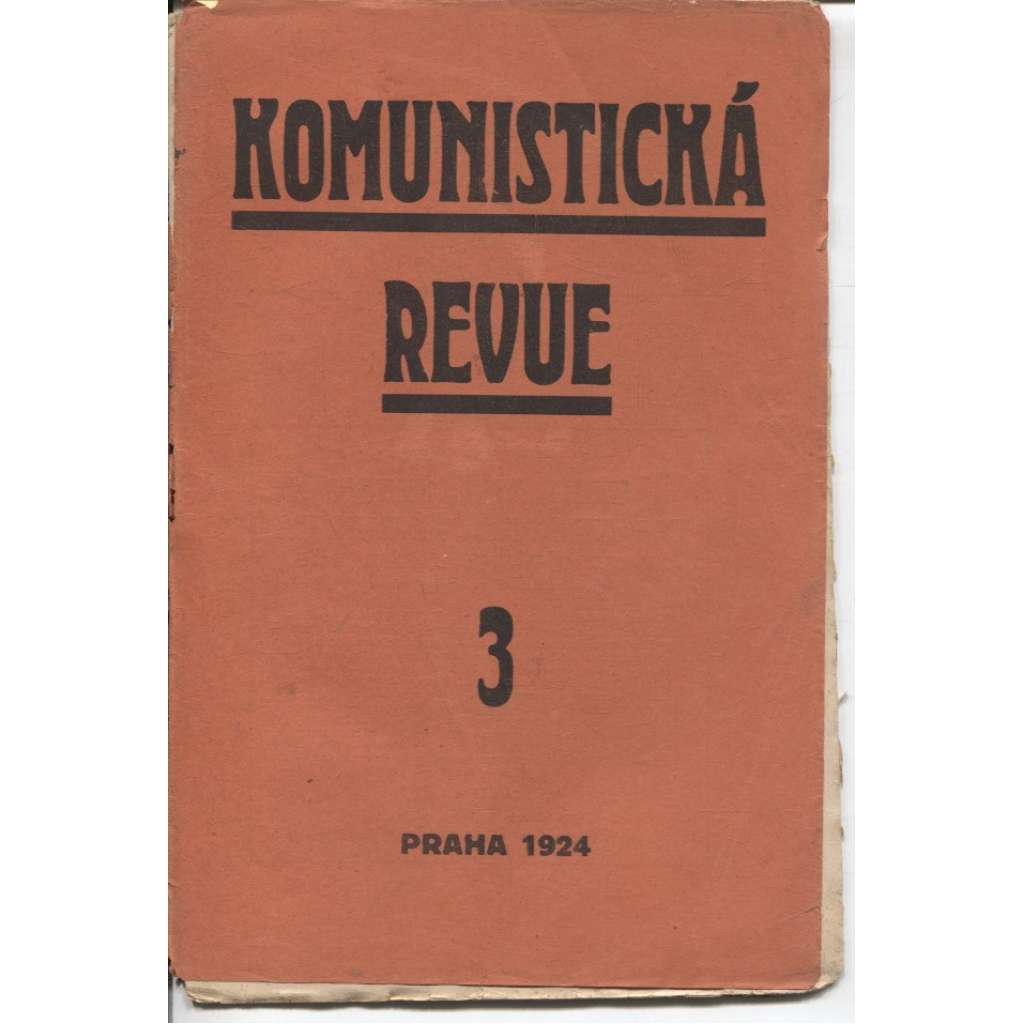 Komunistická revue, ročník I., číslo 3/1924 (komunistická literatura)