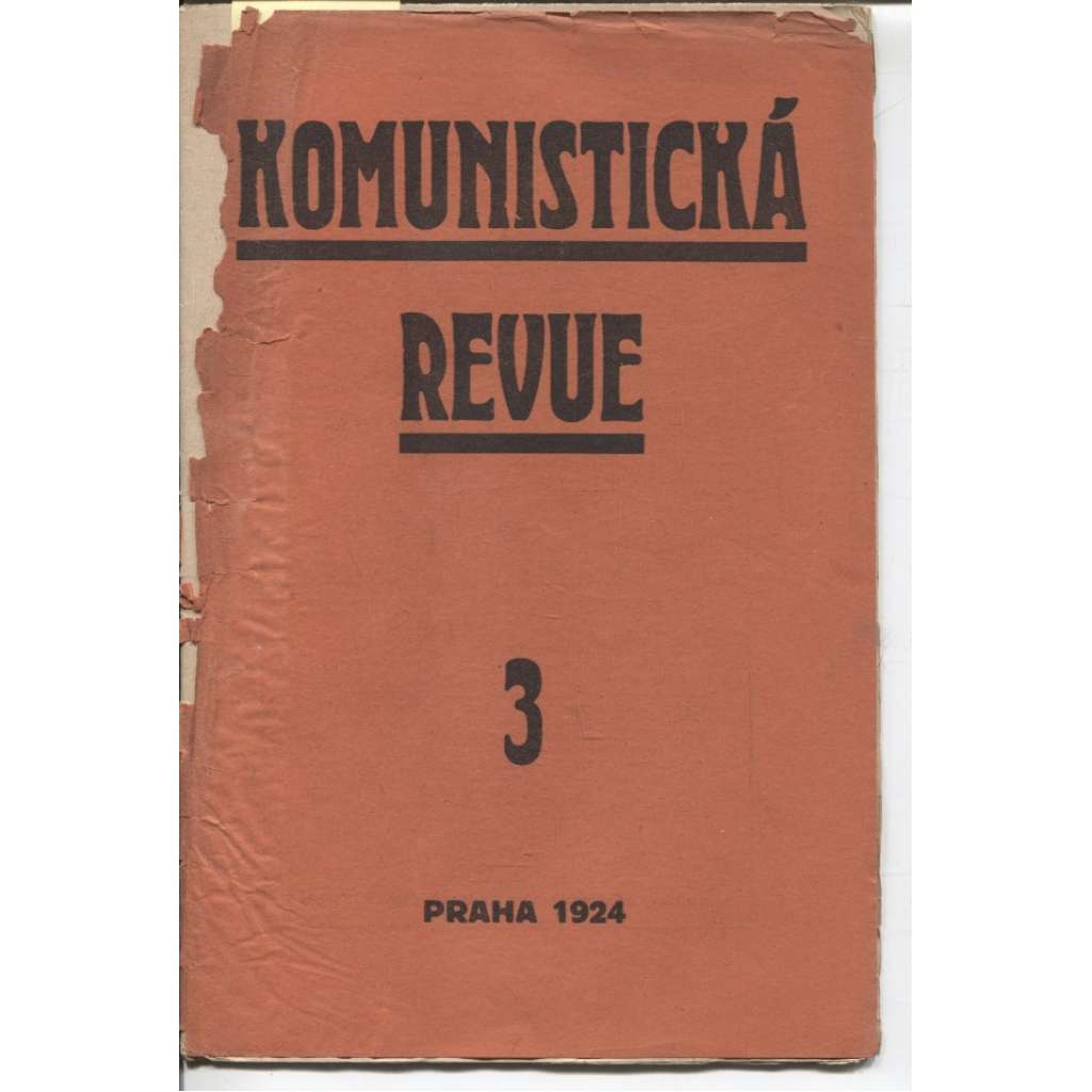 Komunistická revue, ročník I., číslo 3/1924 (komunistická literatura)