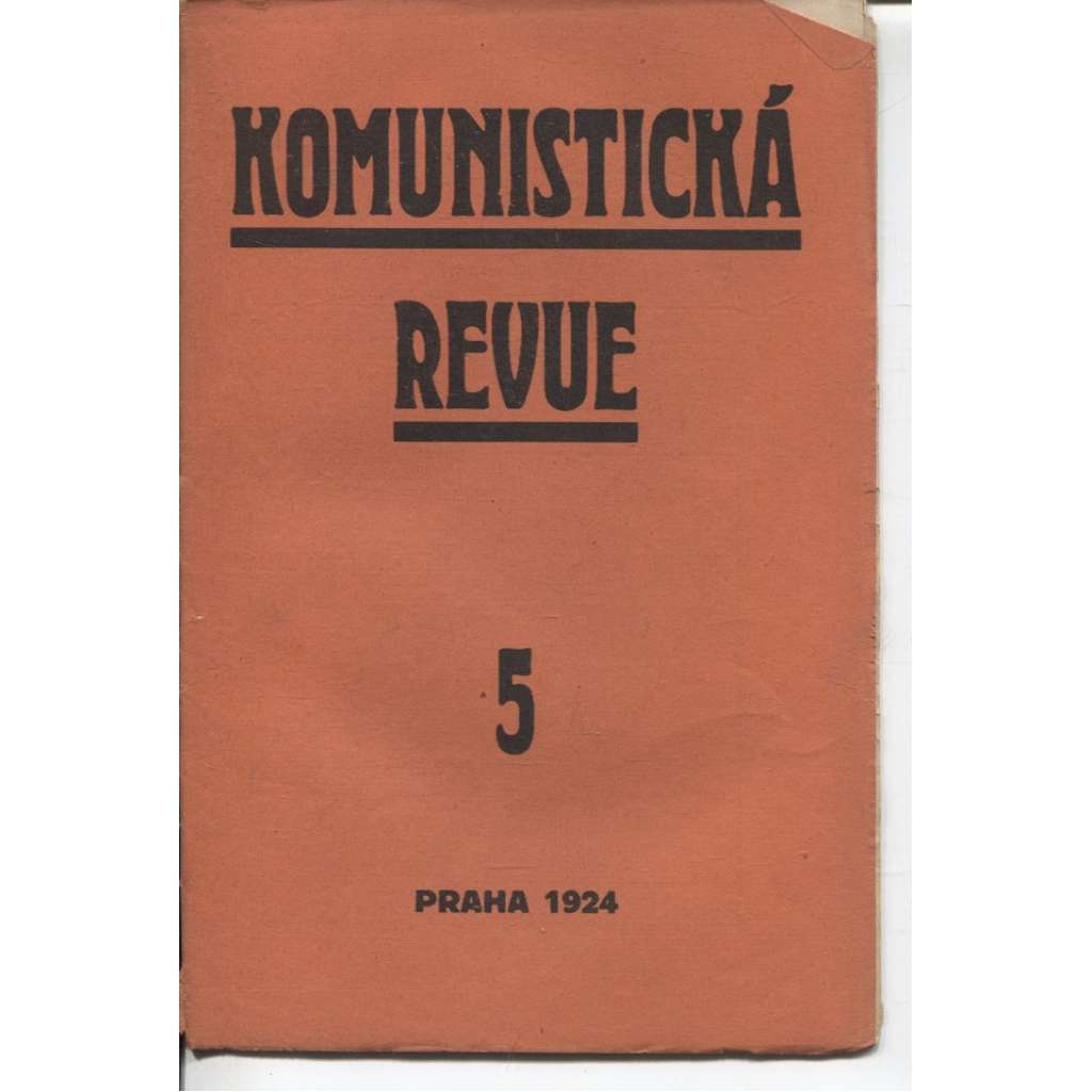 Komunistická revue, ročník I., číslo 5/1924 (komunistická literatura)