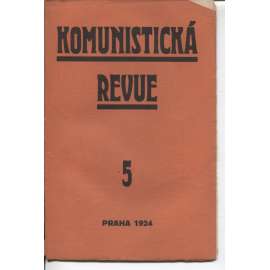 Komunistická revue, ročník I., číslo 5/1924 (komunistická literatura)