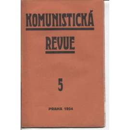 Komunistická revue, ročník I., číslo 5/1924 (komunistická literatura)