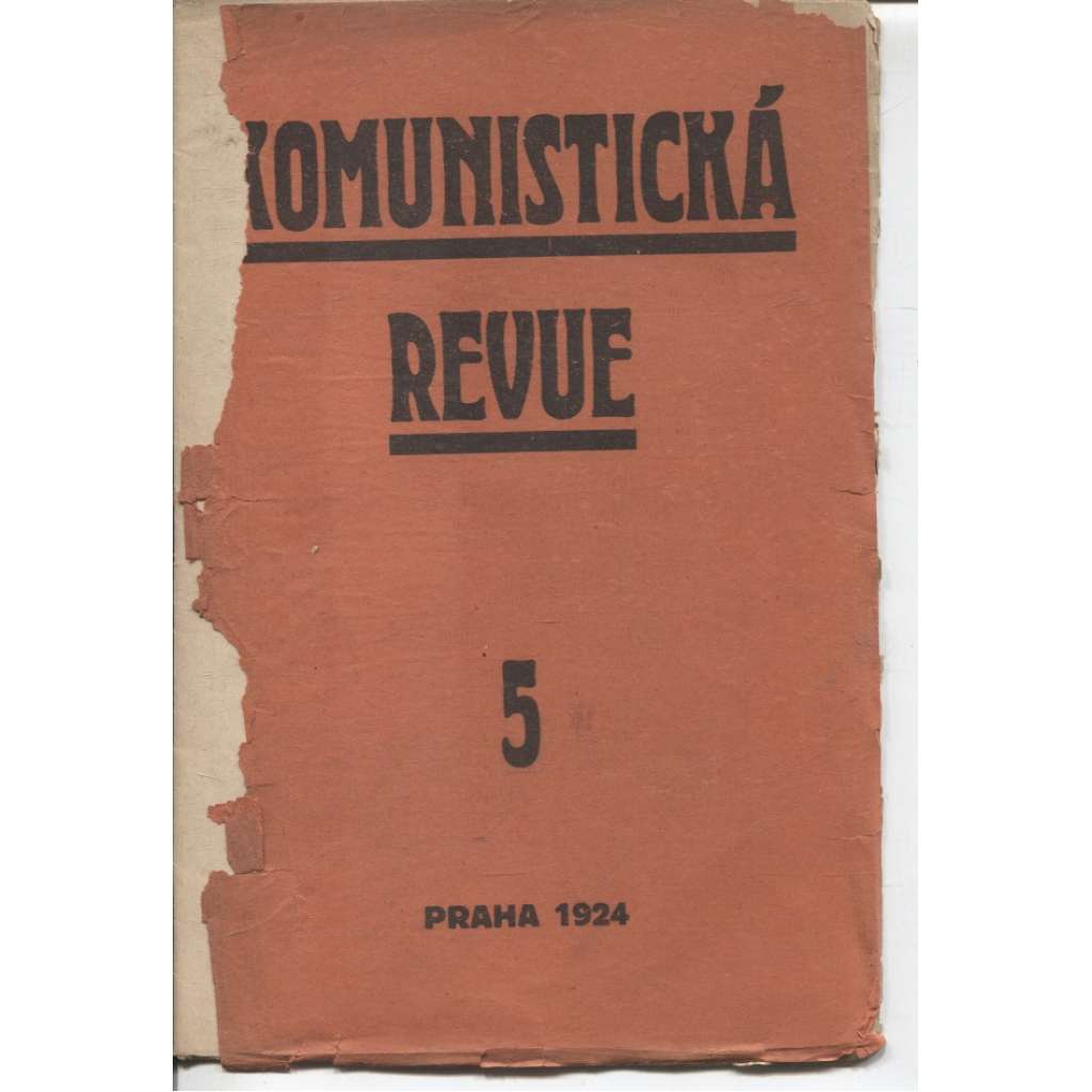 Komunistická revue, ročník I., číslo 5/1924 (komunistická literatura)