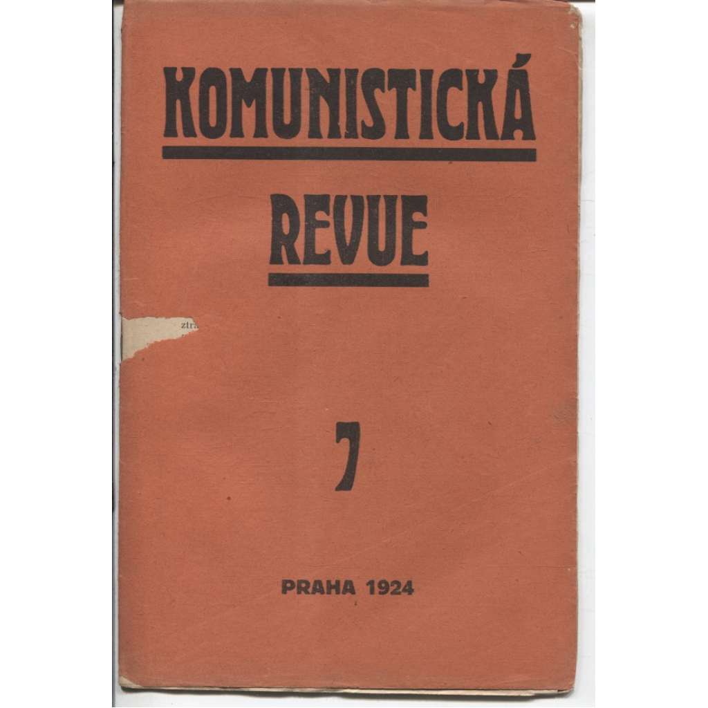 Komunistická revue, ročník I., číslo 7/1924 (komunistická literatura)