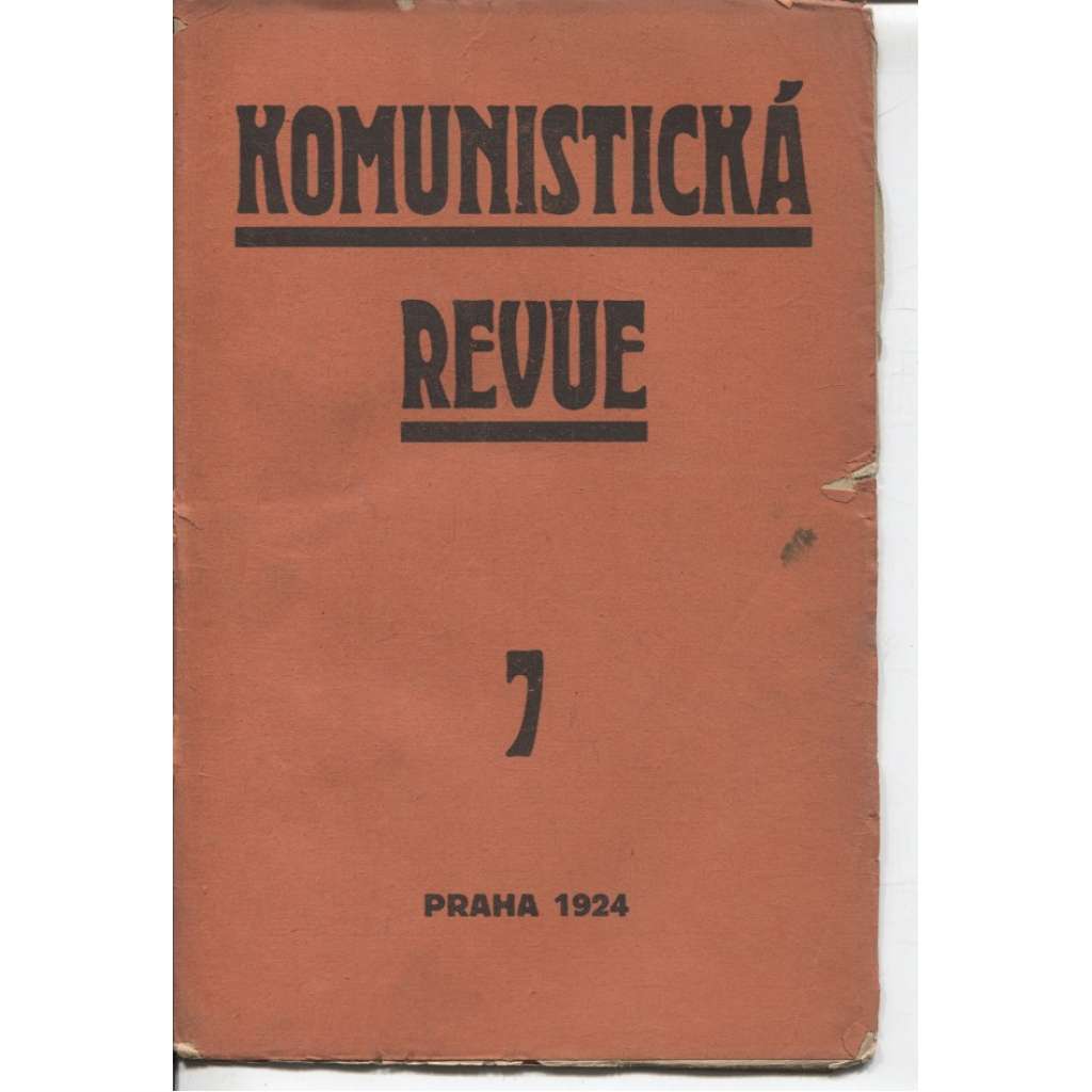 Komunistická revue, ročník I., číslo 7/1924 (komunistická literatura)