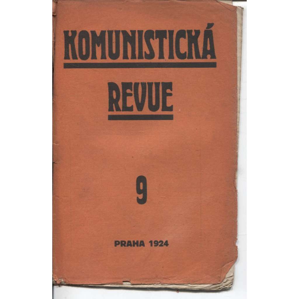 Komunistická revue, ročník I., číslo 9/1924 (komunistická literatura)