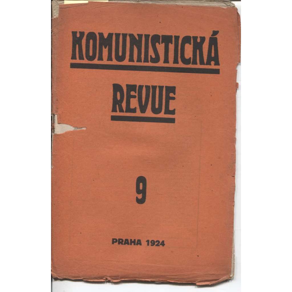 Komunistická revue, ročník I., číslo 9/1924 (komunistická literatura)