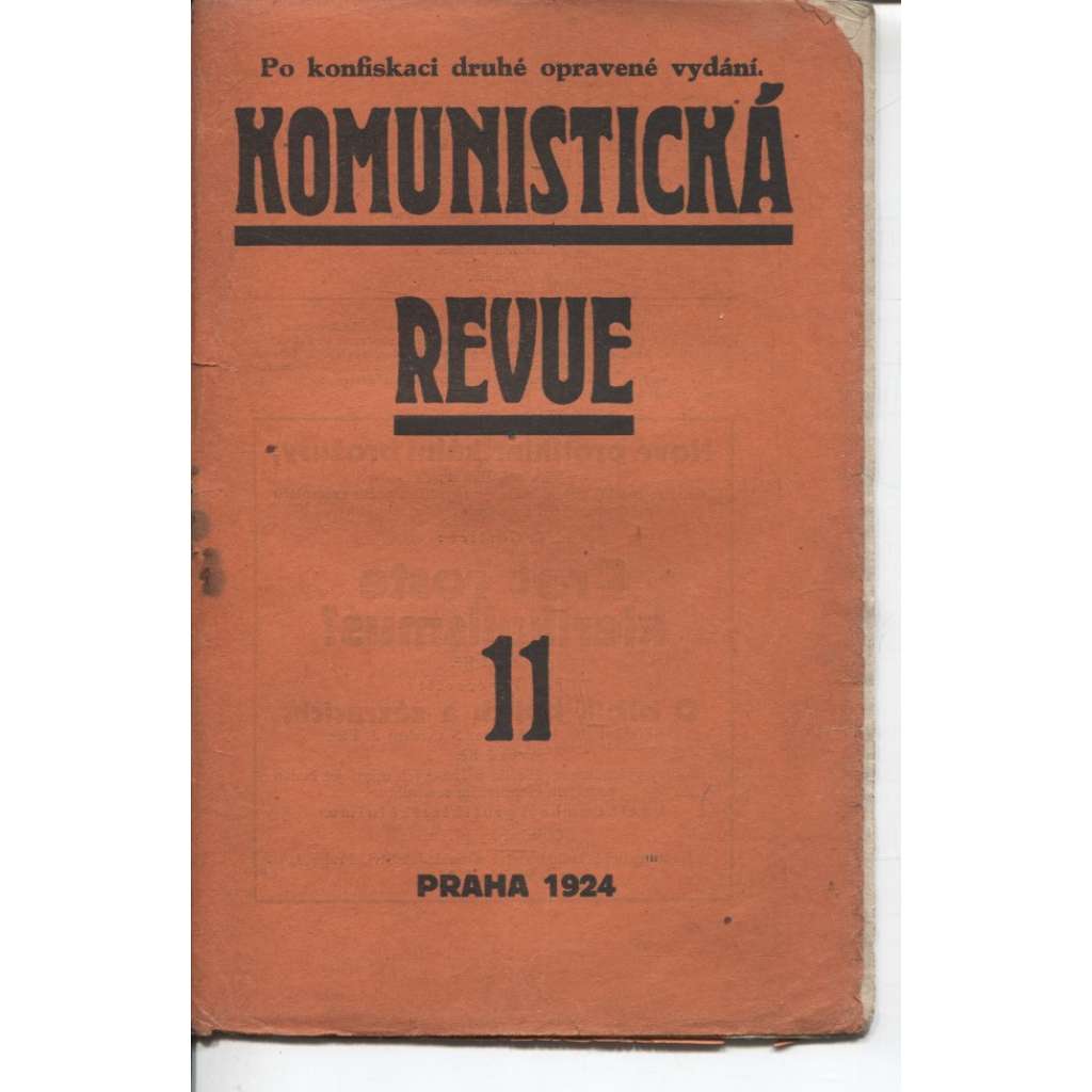 Komunistická revue, ročník I., číslo 11/1924 (komunistická literatura)