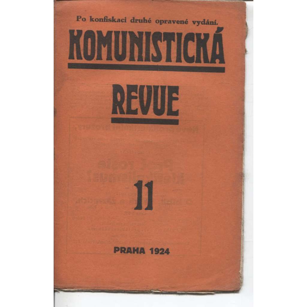 Komunistická revue, ročník I., číslo 11/1924 (komunistická literatura)