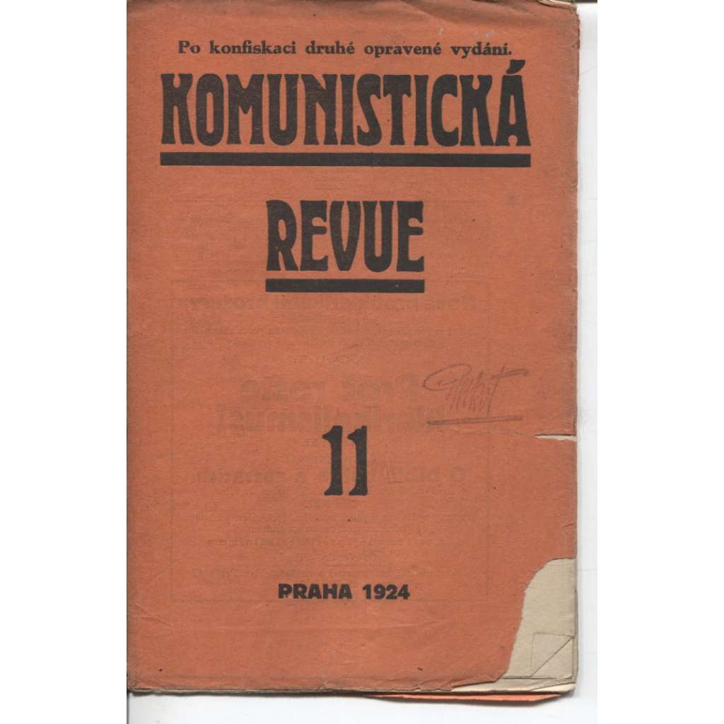 Komunistická revue, ročník I., číslo 11/1924 (komunistická literatura)