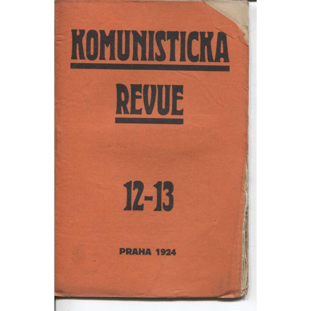 Komunistická revue, ročník I., číslo 12-13/1924 (komunistická literatura)