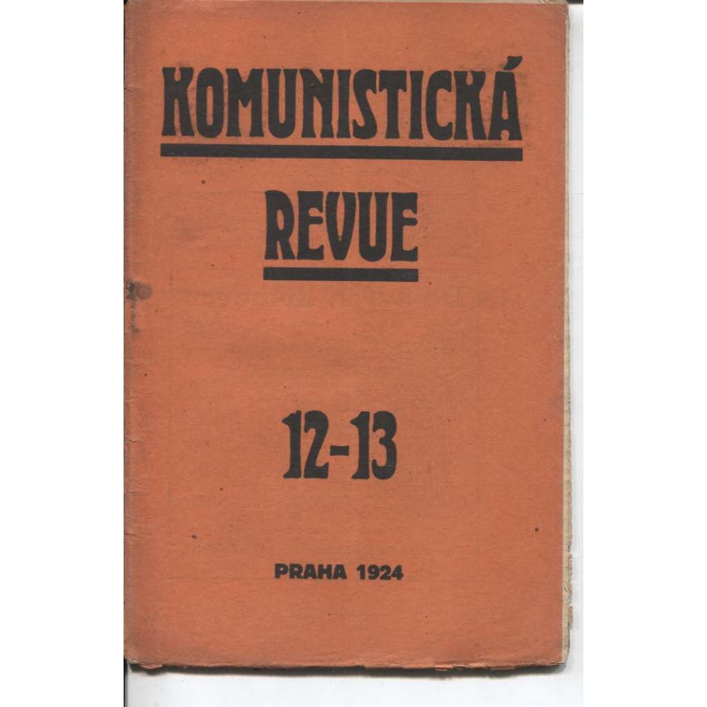 Komunistická revue, ročník I., číslo 12-13/1924 (komunistická literatura)