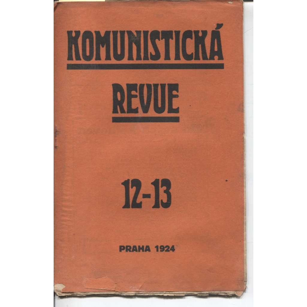 Komunistická revue, ročník I., číslo 12-13/1924 (komunistická literatura)