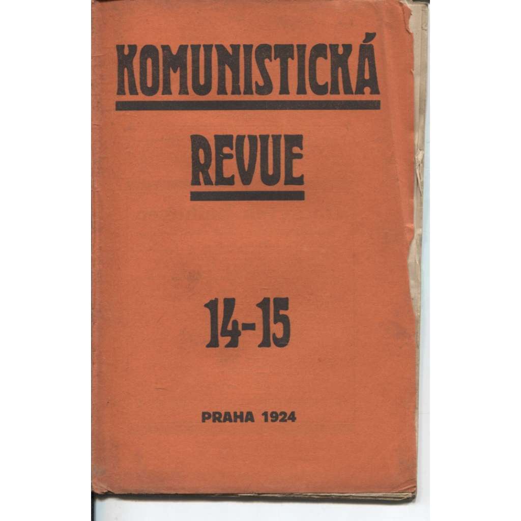 Komunistická revue, ročník I., číslo 14-15/1924 (komunistická literatura)