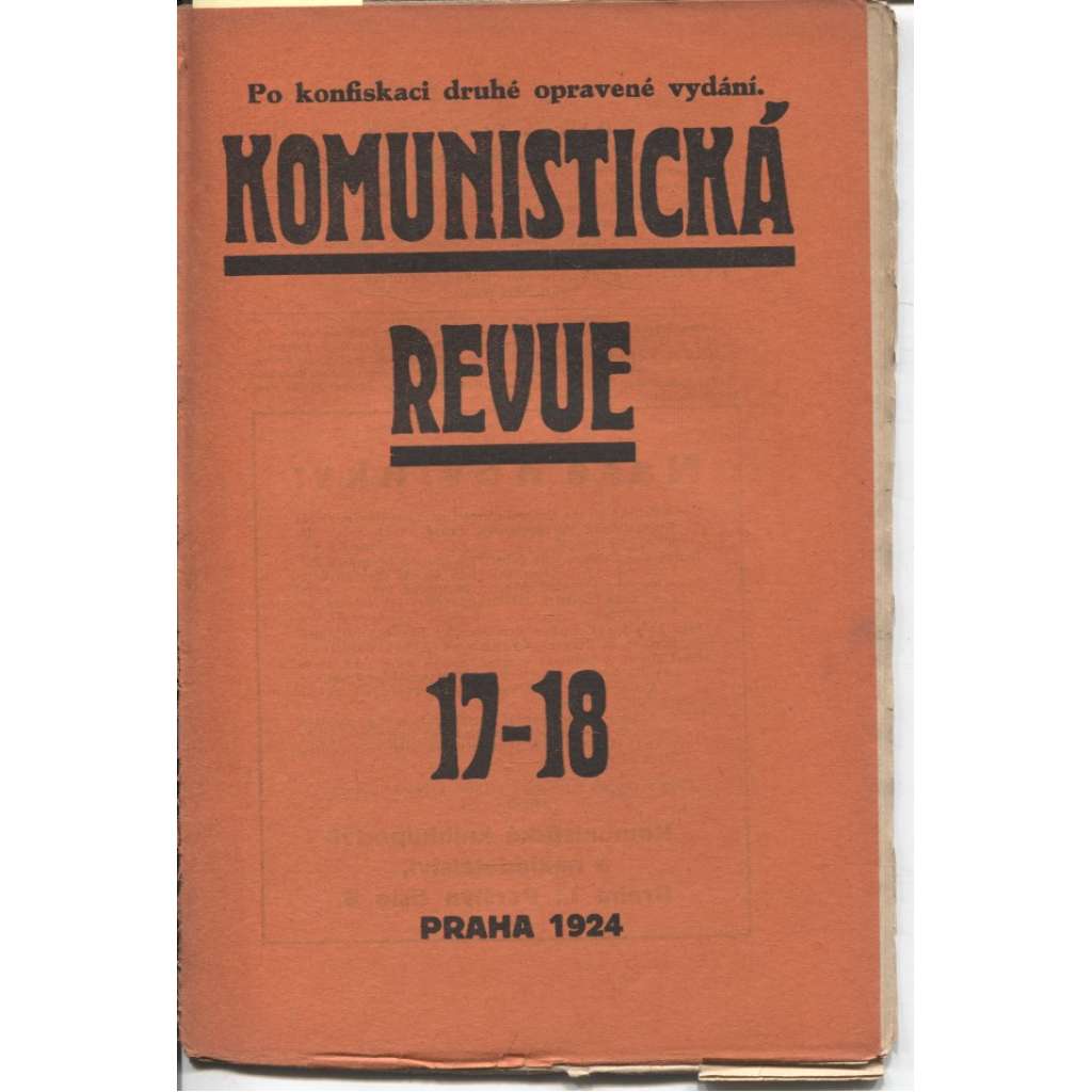 Komunistická revue, ročník I., číslo 17-18/1924 (komunistická literatura)