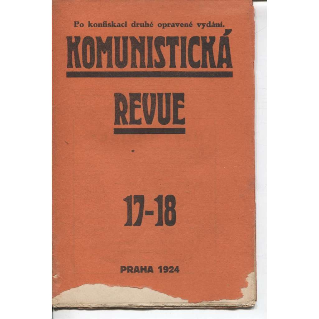 Komunistická revue, ročník I., číslo 17-18/1924 (komunistická literatura)