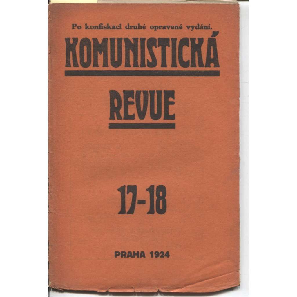 Komunistická revue, ročník I., číslo 17-18/1924 (komunistická literatura)