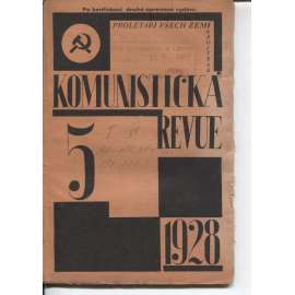 Komunistická revue, ročník V., číslo 5/1928 (komunistická literatura)