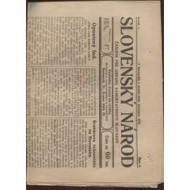 Slovenský národ (14.12.1919) - Časopis pre obranu samostatnosti Slovákov (1. republika, staré noviny) - text slovensky