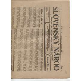 Slovenský národ (4.12.1919) - Časopis pre obranu samostatnosti Slovákov (1. republika, staré noviny) - text slovensky