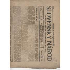 Slovenský národ (4.12.1919) - Časopis pre obranu samostatnosti Slovákov (1. republika, staré noviny) - text slovensky