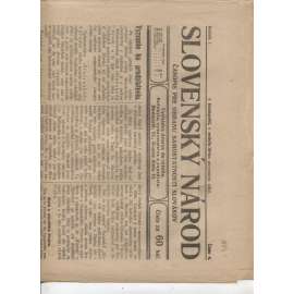 Slovenský národ (30.11.1919) - Časopis pre obranu samostatnosti Slovákov (1. republika, staré noviny) - text slovensky