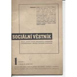 Sociální věstník, ročník II., číslo 1/1940 (levicová literatura, protektorát)