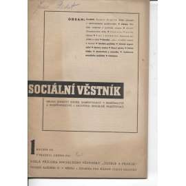 Sociální věstník, ročník III., číslo 1/1941 (levicová literatura, protektorát)