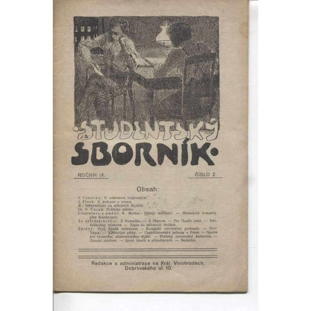 Studentský sborník, ročník IX., číslo 2 (časopis)