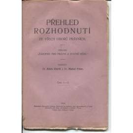 Přehled rozhodnutí ze všech oborů právních, ročník IV., číslo 1-2/1924 (právo)