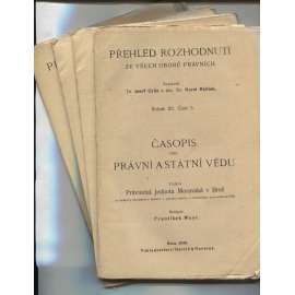 Časopis pro právní a státní vědu, ročník XII./1929, číslo 3-10 (právo) - není kompletní