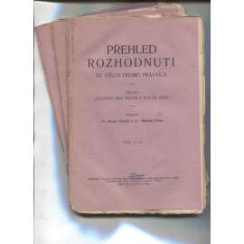 Přehled rozhodnutí ze všech oborů právních, ročník III., číslo 1-10/1923 (právo)