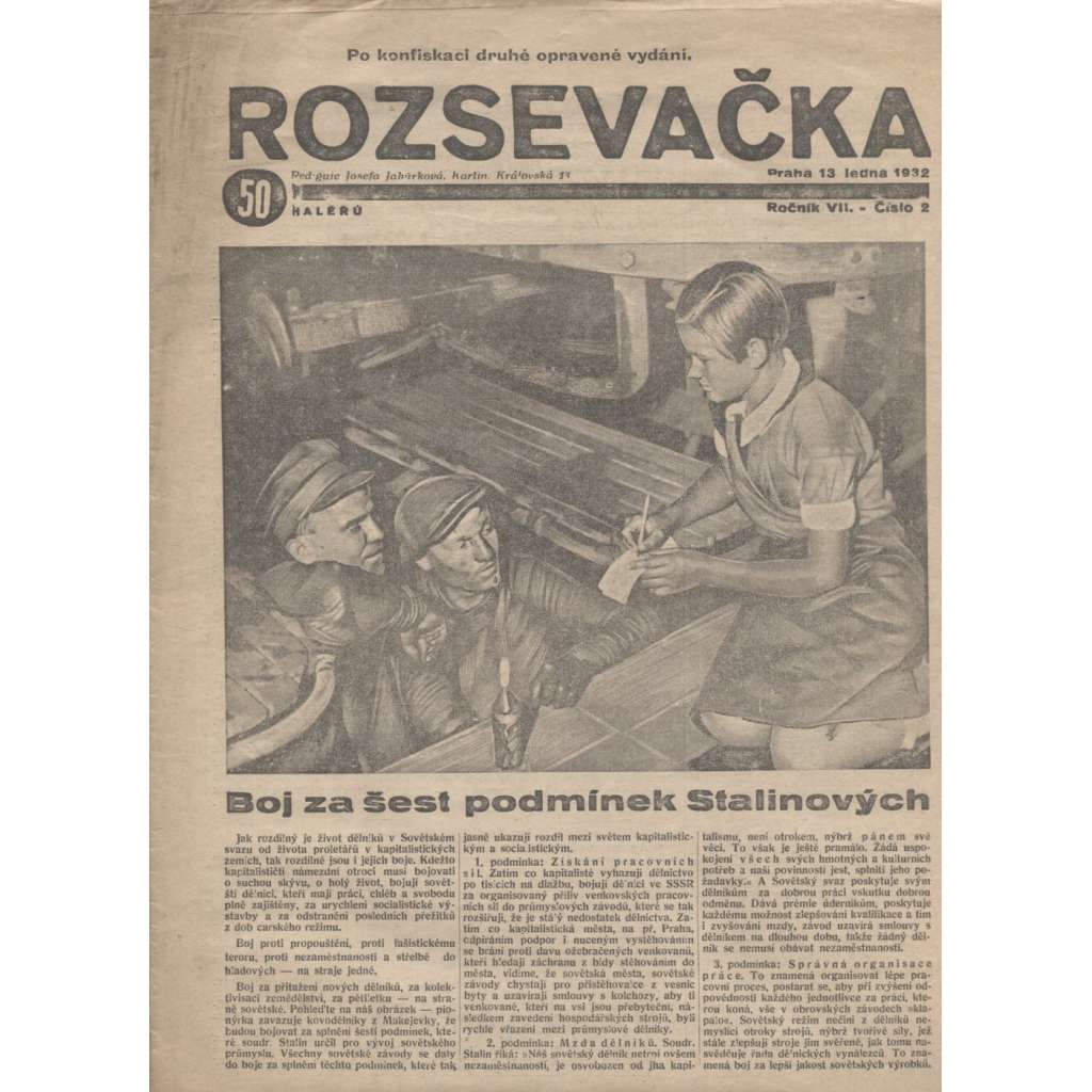 Rozsevačka, ročník VII., číslo 2/1932 (časopis, 1. republika)