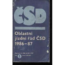 Oblastní jízdní řád 1986/1987, č. 1. ČSD