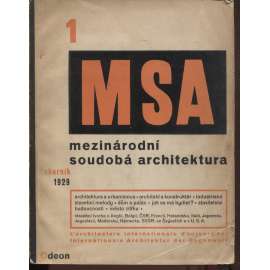 MSA. Mezinárodní soudobá architektura, sv. 1 (1929) [avantgarda; funkcionalismus; konstruktivismus; obálka Karel Teige]