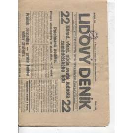 Lidový deník (10.11.1925)  - staré noviny, 1. republika