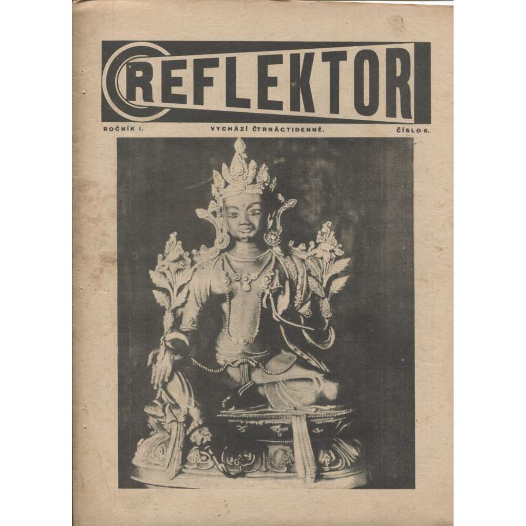 Reflektor, ročník I., číslo 6 (časopis, staré noviny, 1. republika)