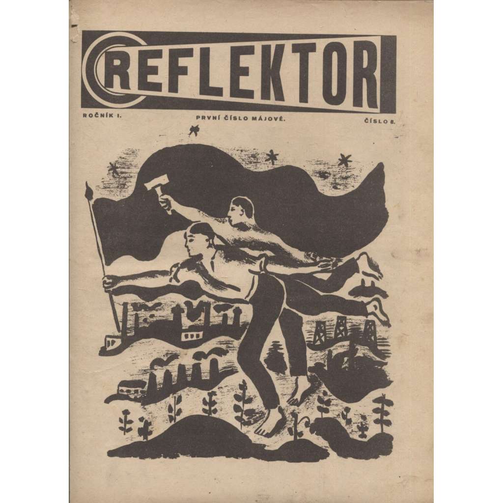 Reflektor, ročník I., číslo 8 (časopis, staré noviny, 1. republika)